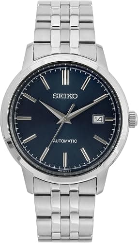 Seiko Srph92k1 Men's Analogue Automatic Watch with stainless steel strap, black dial, and 100m water resistance.
