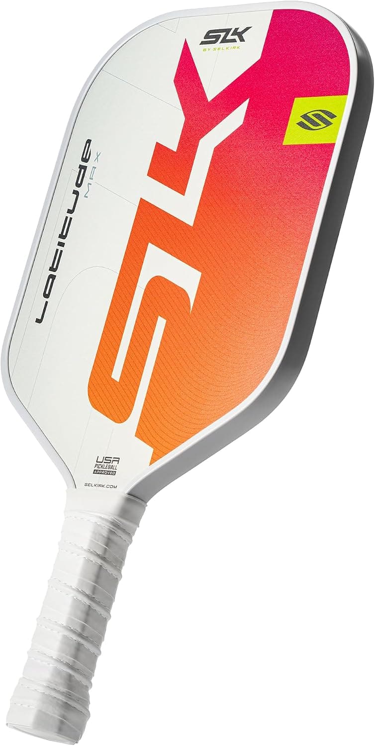 Selkirk Sport SLK Latitude Pickleball Paddle with lightweight graphite core and Spinflex+ technology, featuring a sleek desig