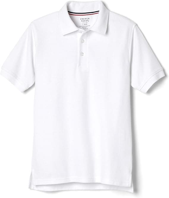 French Toast Kids' Pique Polo in vibrant colors, featuring a classic collar and comfortable fit for school uniforms.